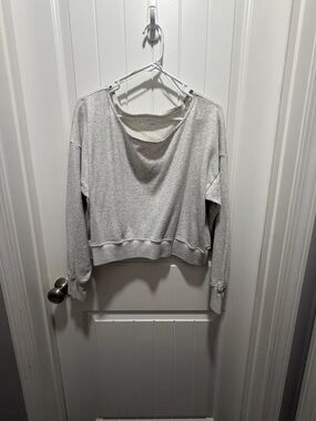 Hollister Light Gray Terry Sweatshirt